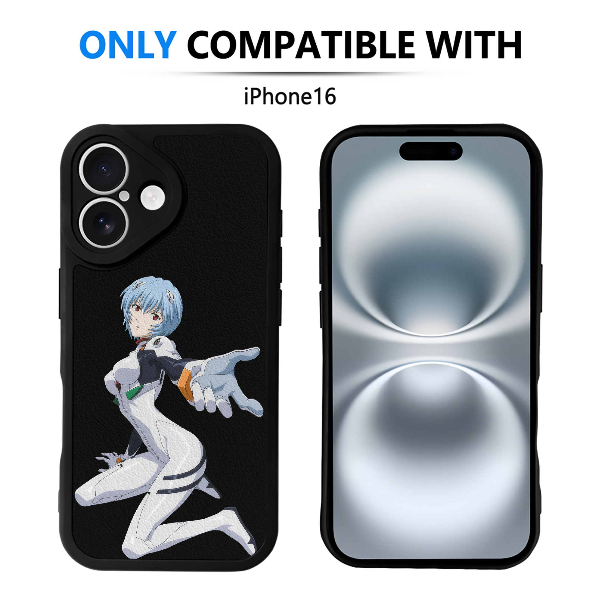 （画像用） EVA 新世紀エヴァンゲリオン 【iPhone 16シリーズ対応】シリコンスマホケース（レザー調） 材質：シリコン